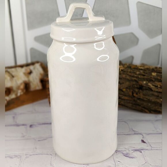 Rae Dunn STAY Ceramic Canister Treat Jar Storage Container - Picture 2 of 6